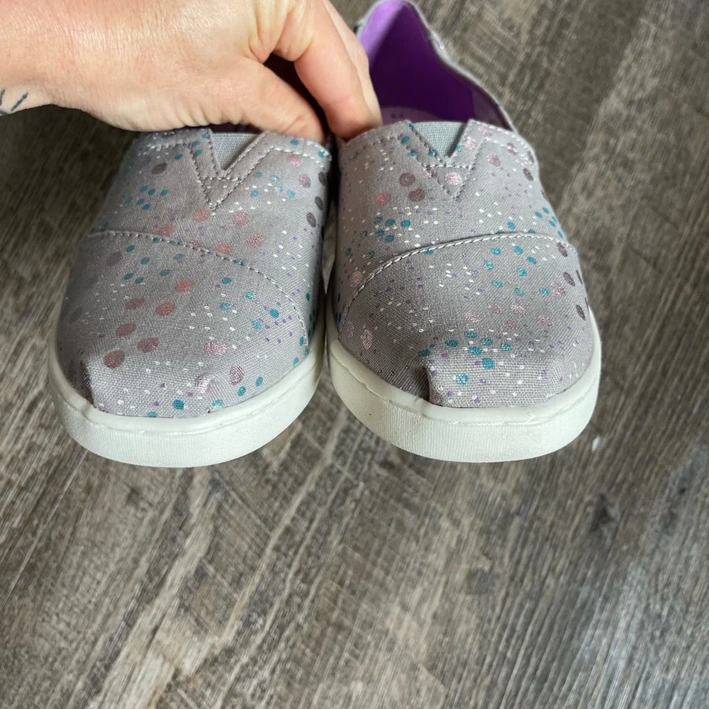 Toms Alpargata Drizzle Grey Superbloom Dot print shoes